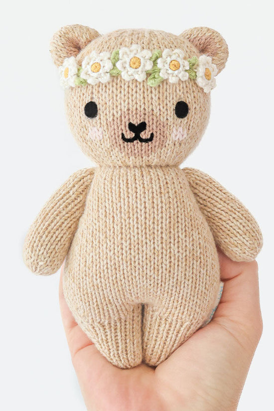 Baby honey bear (ivory floral)