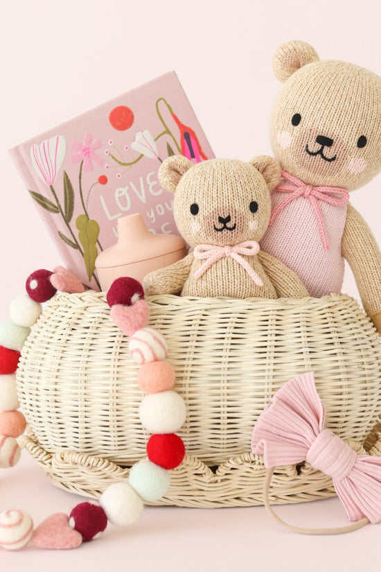 Baby honey bear (blush bow)
