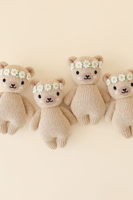Baby honey bear (ivory floral)