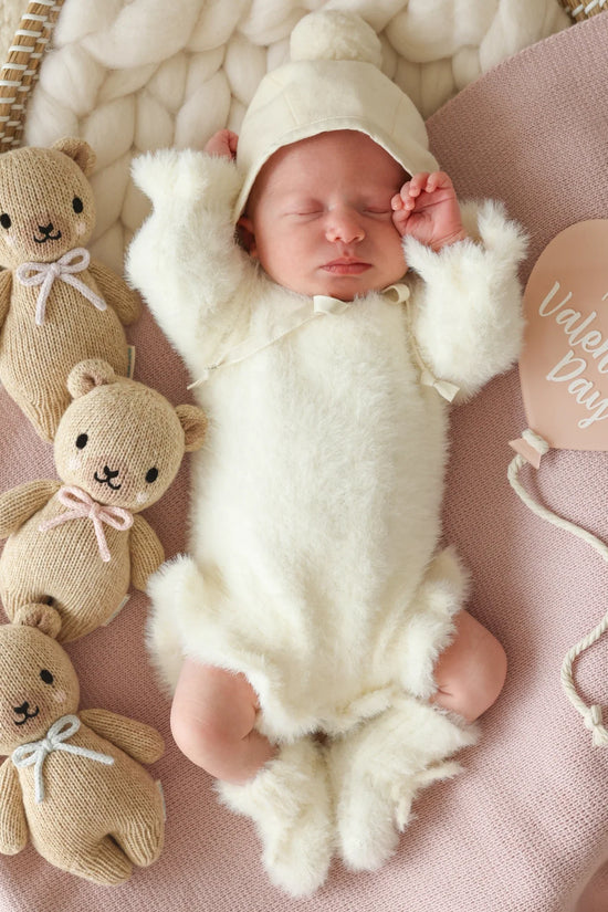 Baby honey bear (lavender bow)