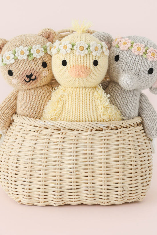 Baby honey bear (ivory floral)