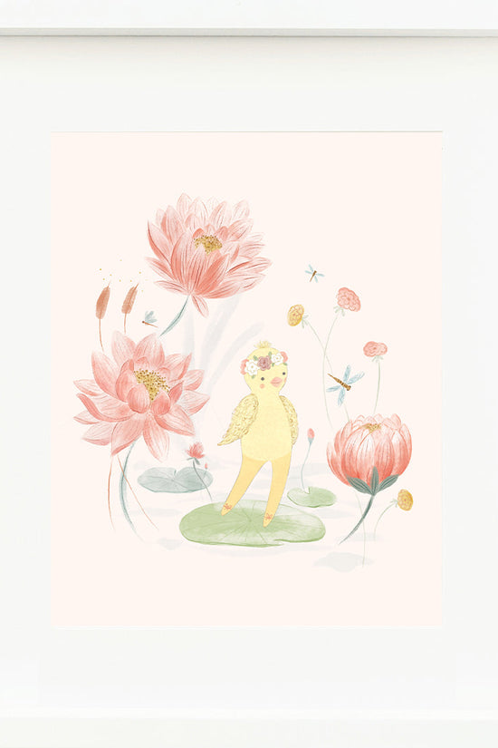 Flora's print mauve (8"x10")